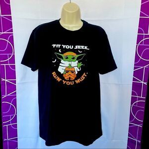 2/$10 Baby Yoda Men’s Black Shirt Size Medium